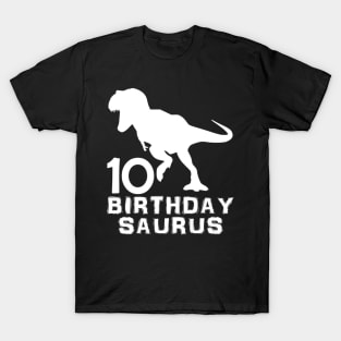 Dinosaur Birthdaysaurus 10th - 10 Years Old Birthday T-Shirt